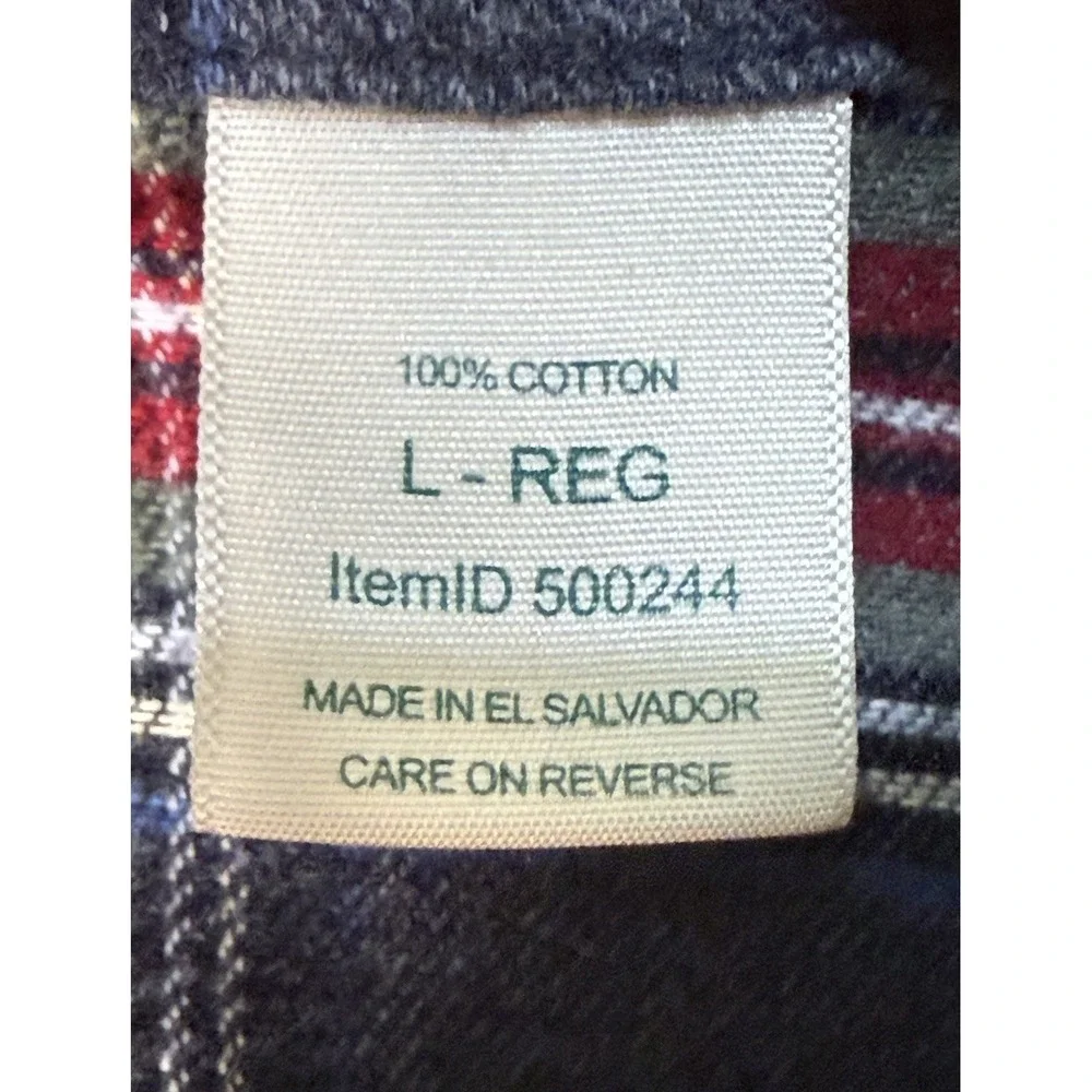 L.L. Bean Men's Scotch Plaid Flannel Pajama Top Cotton Size Large Regular  EUC